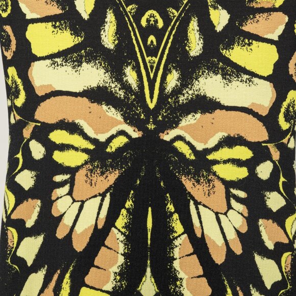 McQ Alexander McQueen Neon-Green Camouflage-Print Jersey Bodycon Dress - Picture 6 of 11